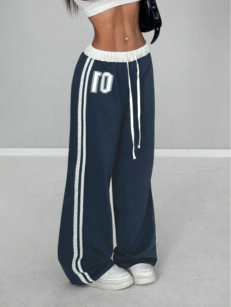 Sports Street Retro Style Loose Sweatpants